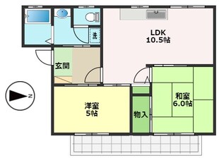 サングリーンハイツ暁 B棟の物件間取画像